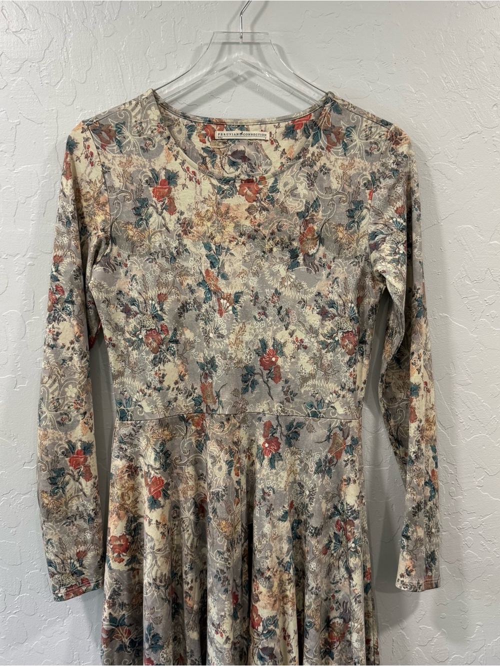 Peruvian Connection Antique Pima Cotton Floral Maxi Size S - Picture 5 of 7